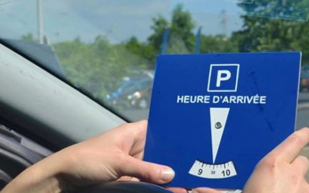 disque de staionnement zone bleue