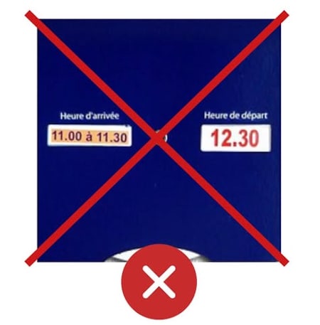 disque horaire stationnement pas bon
